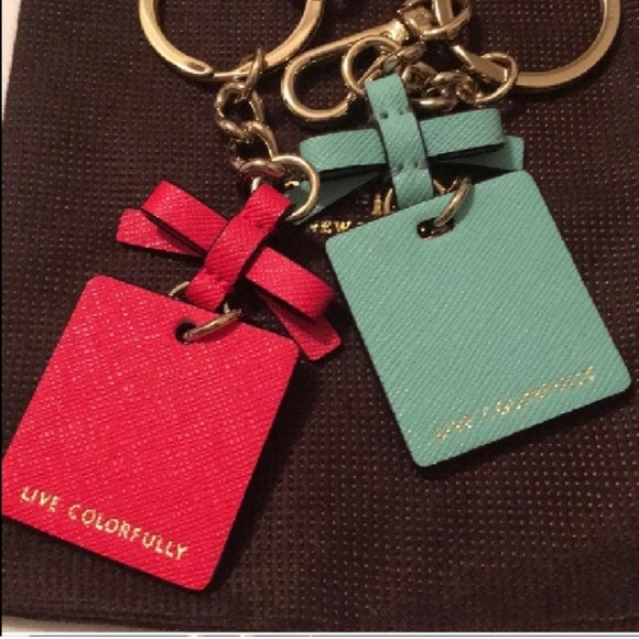 ♤New Kate Spade Classic Red Logo Key Fob♤ - Picture 6 of 8